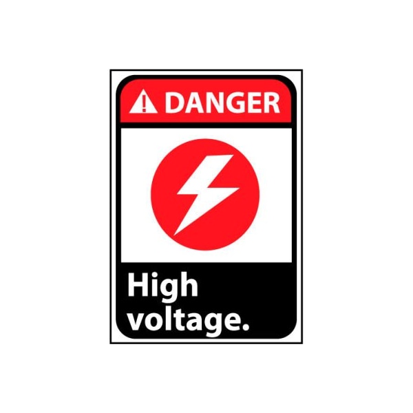 Danger Sign 14x10 Aluminum - High Voltage